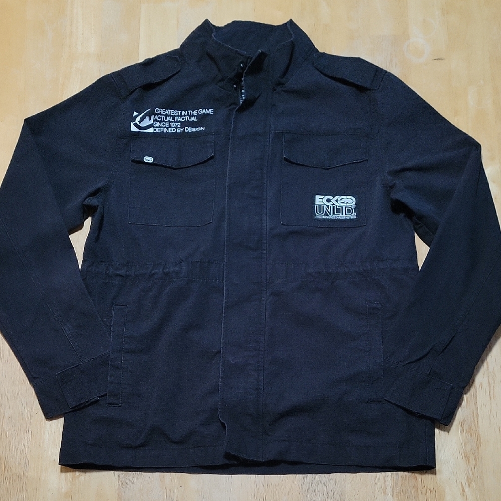 Ecko Unlimited Black Military Field Jacket